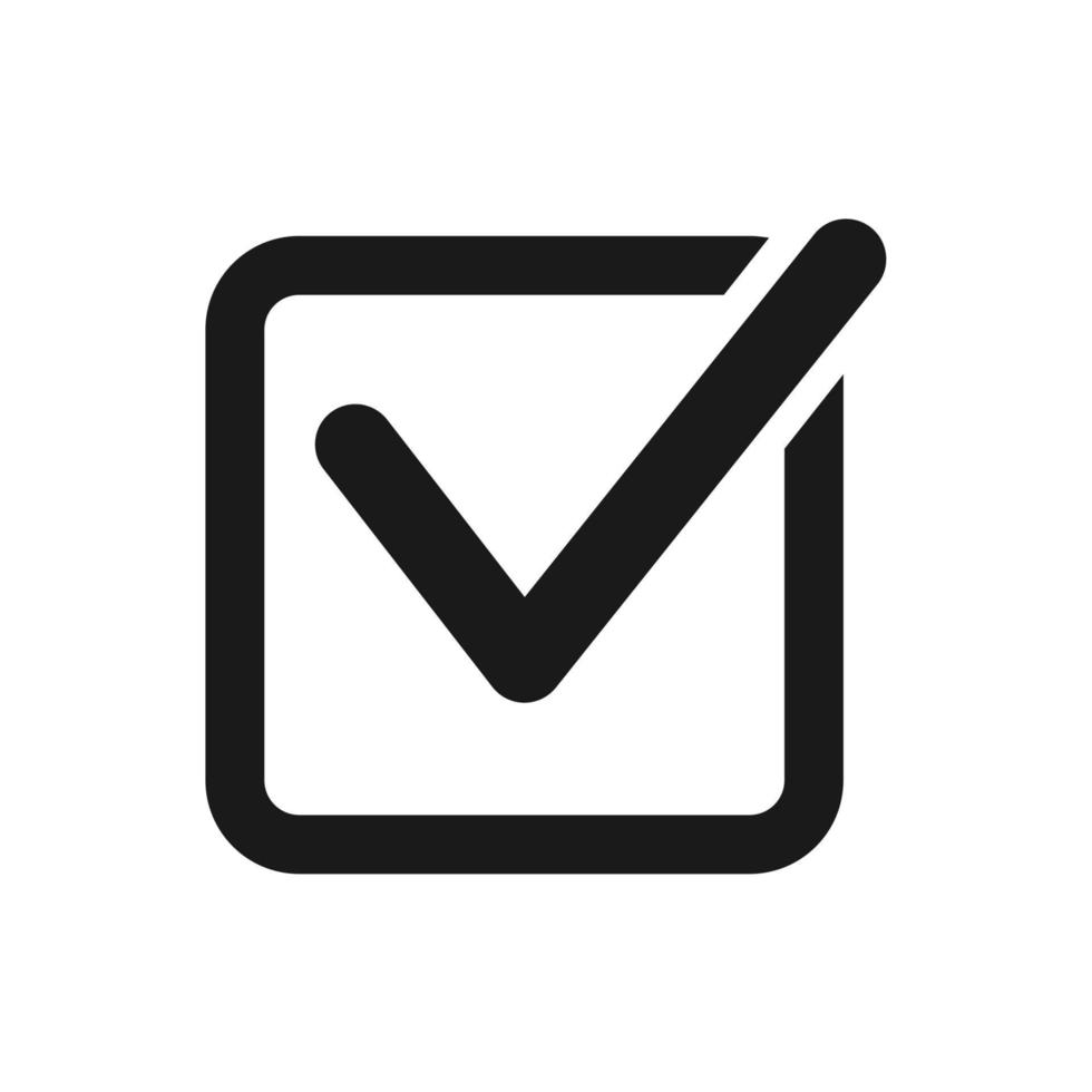 check mark symbol vector icon