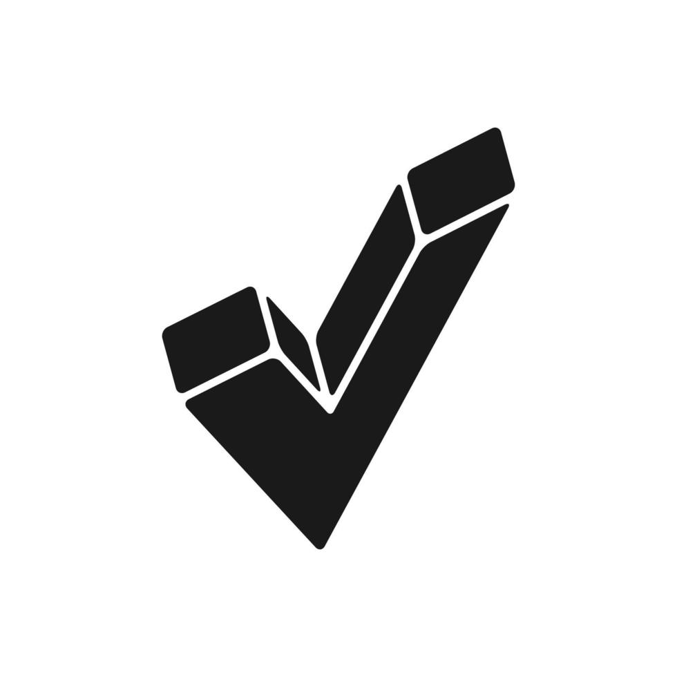 check mark symbol vector icon