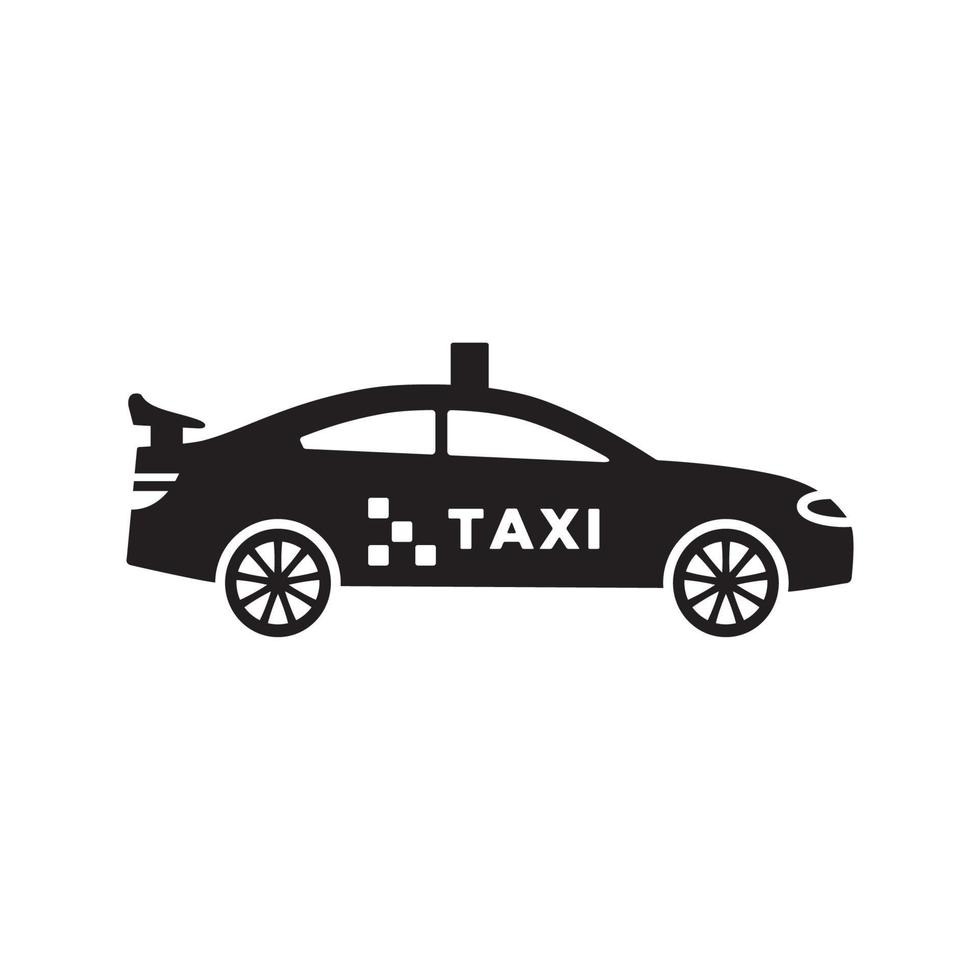 Taxi icono vector logo modelo