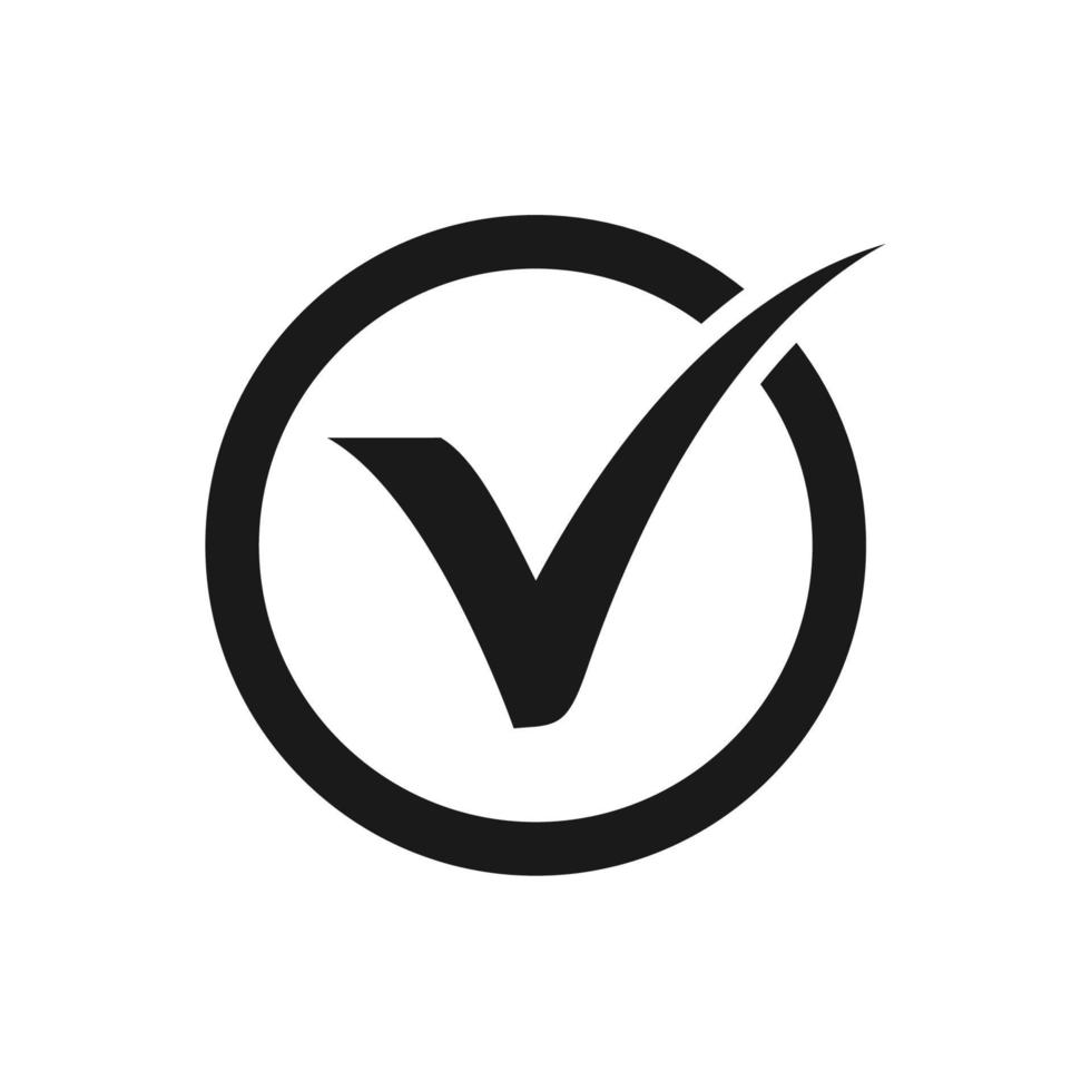 check mark symbol vector icon