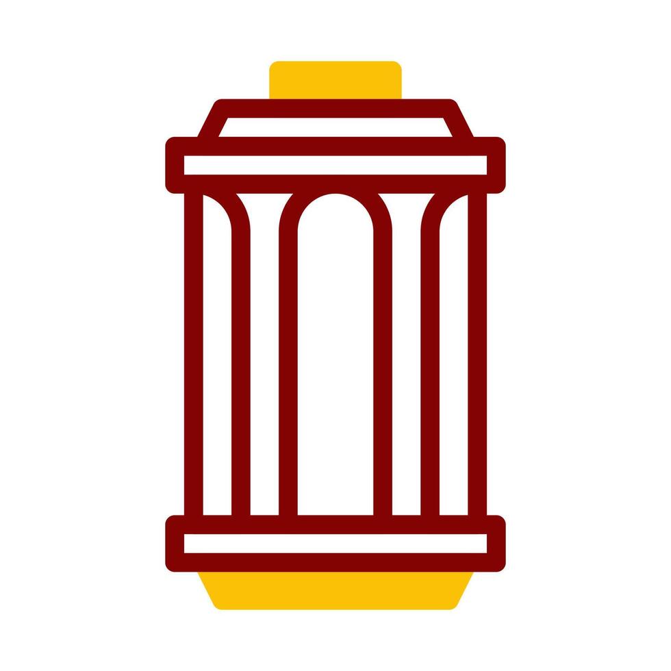 lantern icon duotone red yellow style ramadan illustration vector element and symbol perfect.