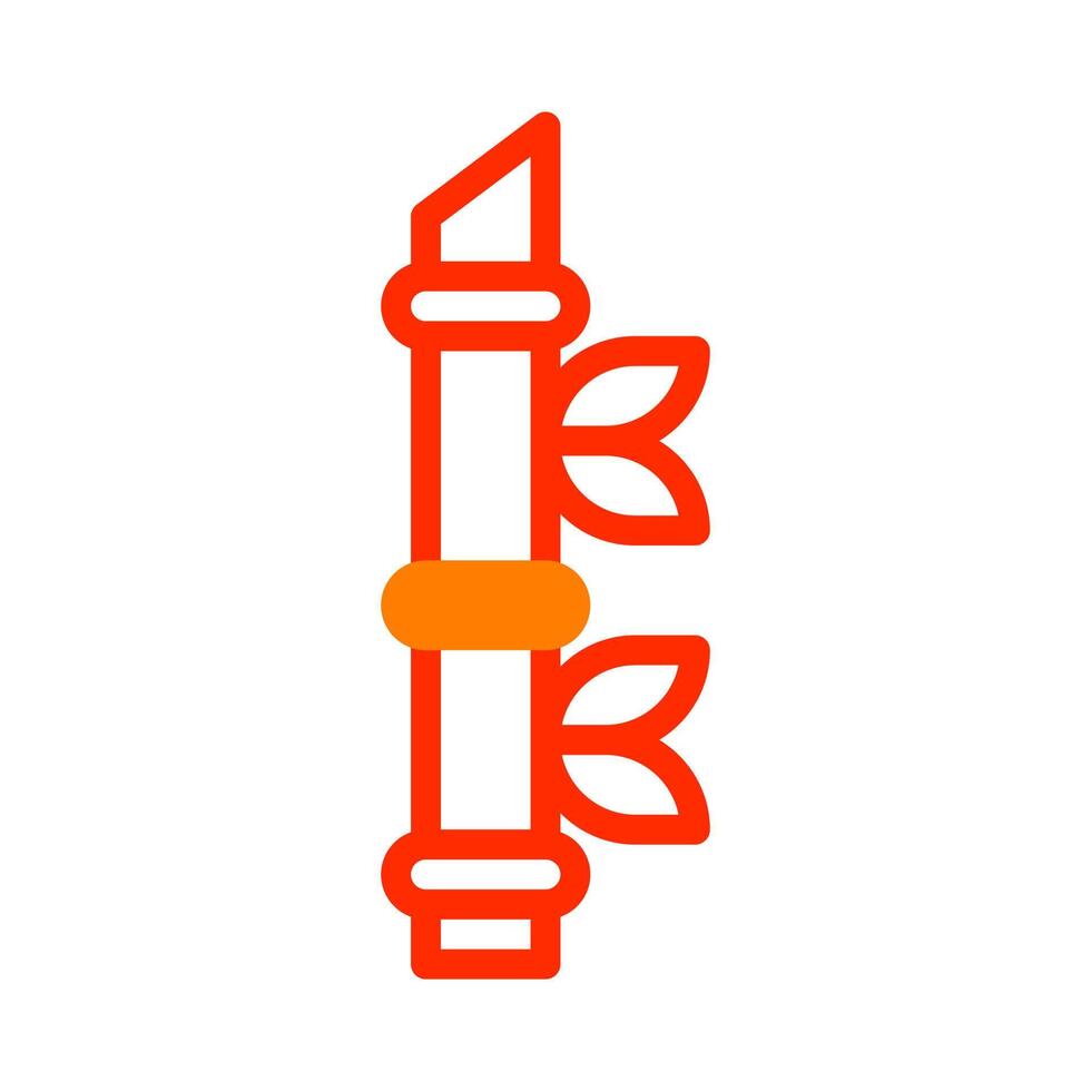 bambú icono duotono rojo estilo chino nuevo año ilustración vector Perfecto