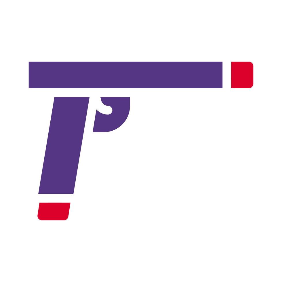 gun icon solid red purple style military illustration vector army element and symbol perfect.