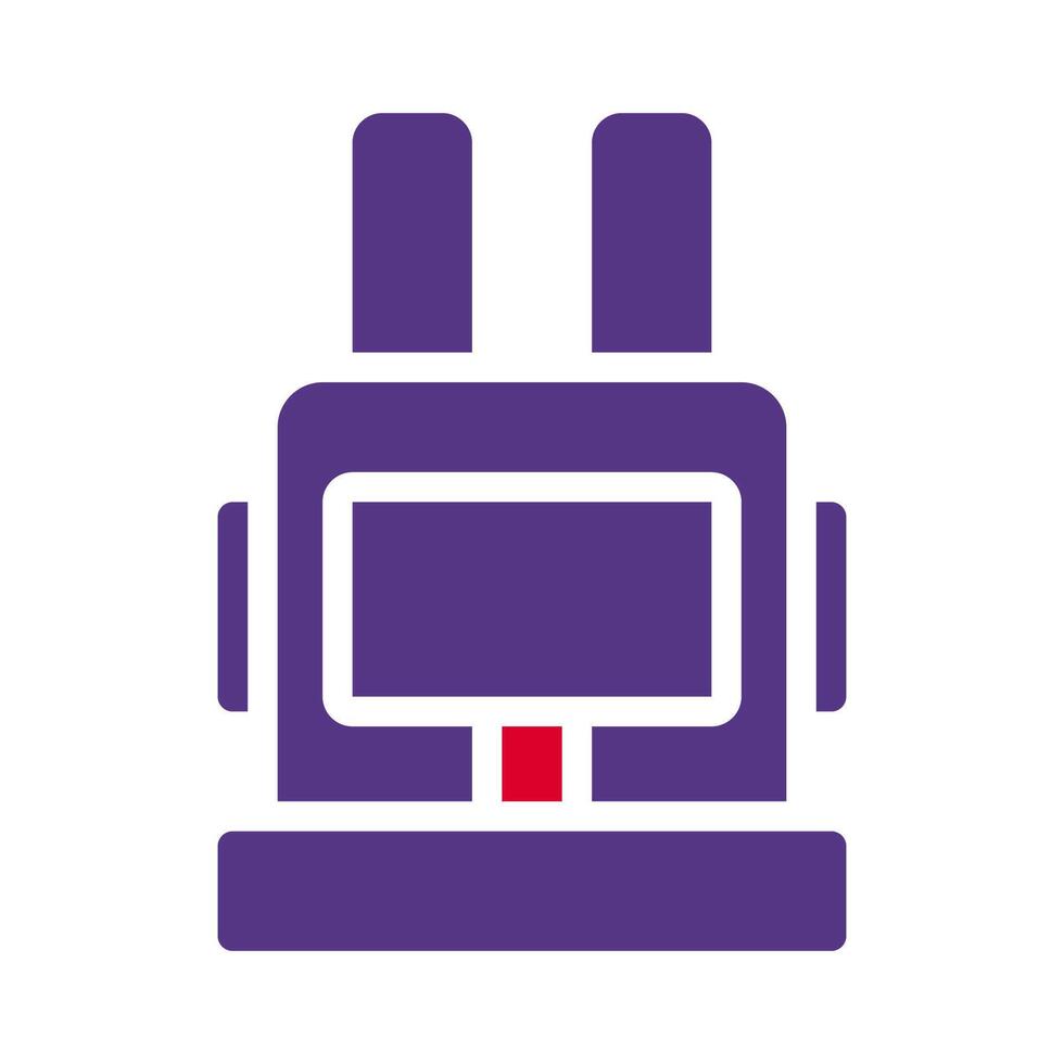 backpack icon solid red purple style military illustration vector army element and symbol perfect.