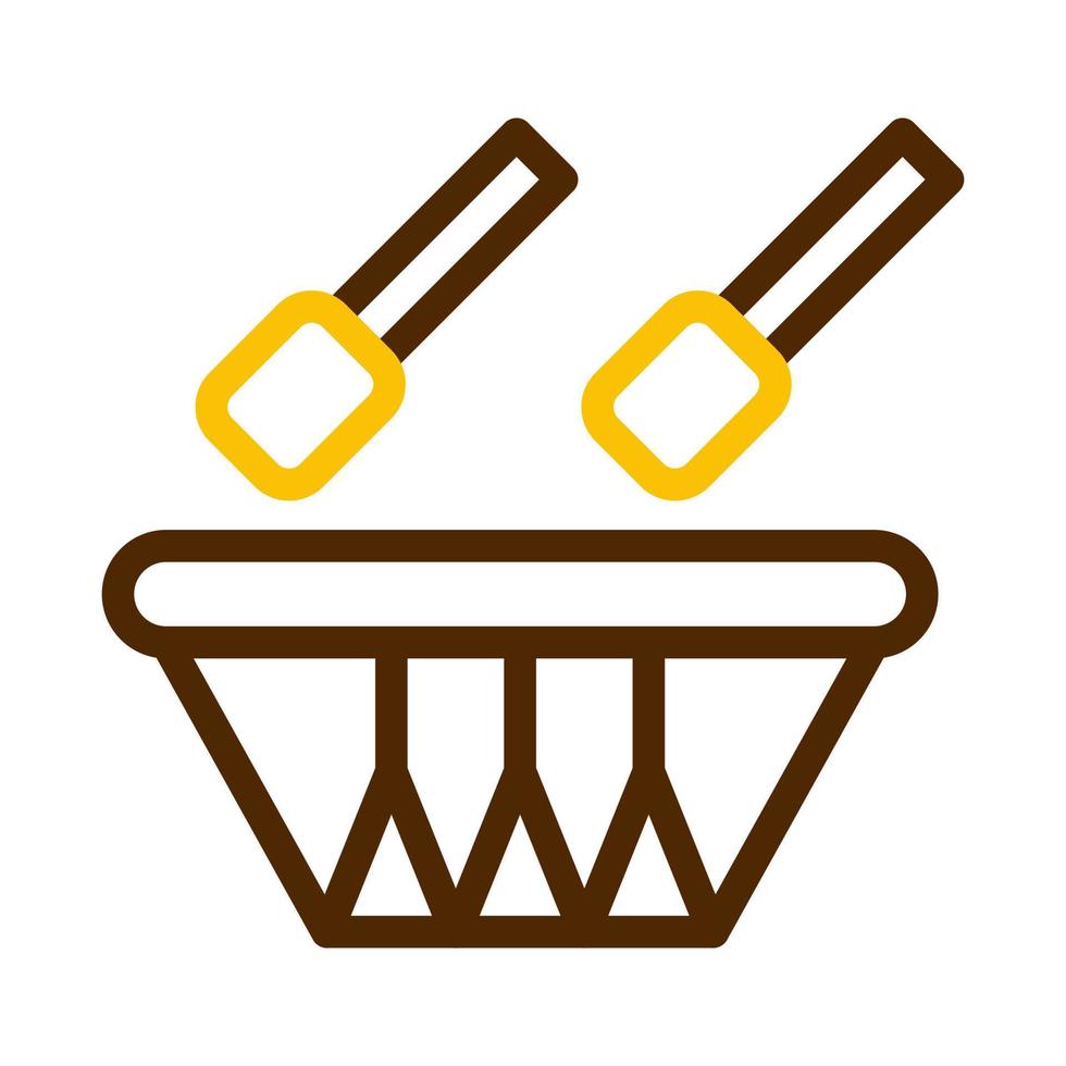 bedug drum icon duocolor brown yellow style ramadan illustration vector element and symbol perfect.