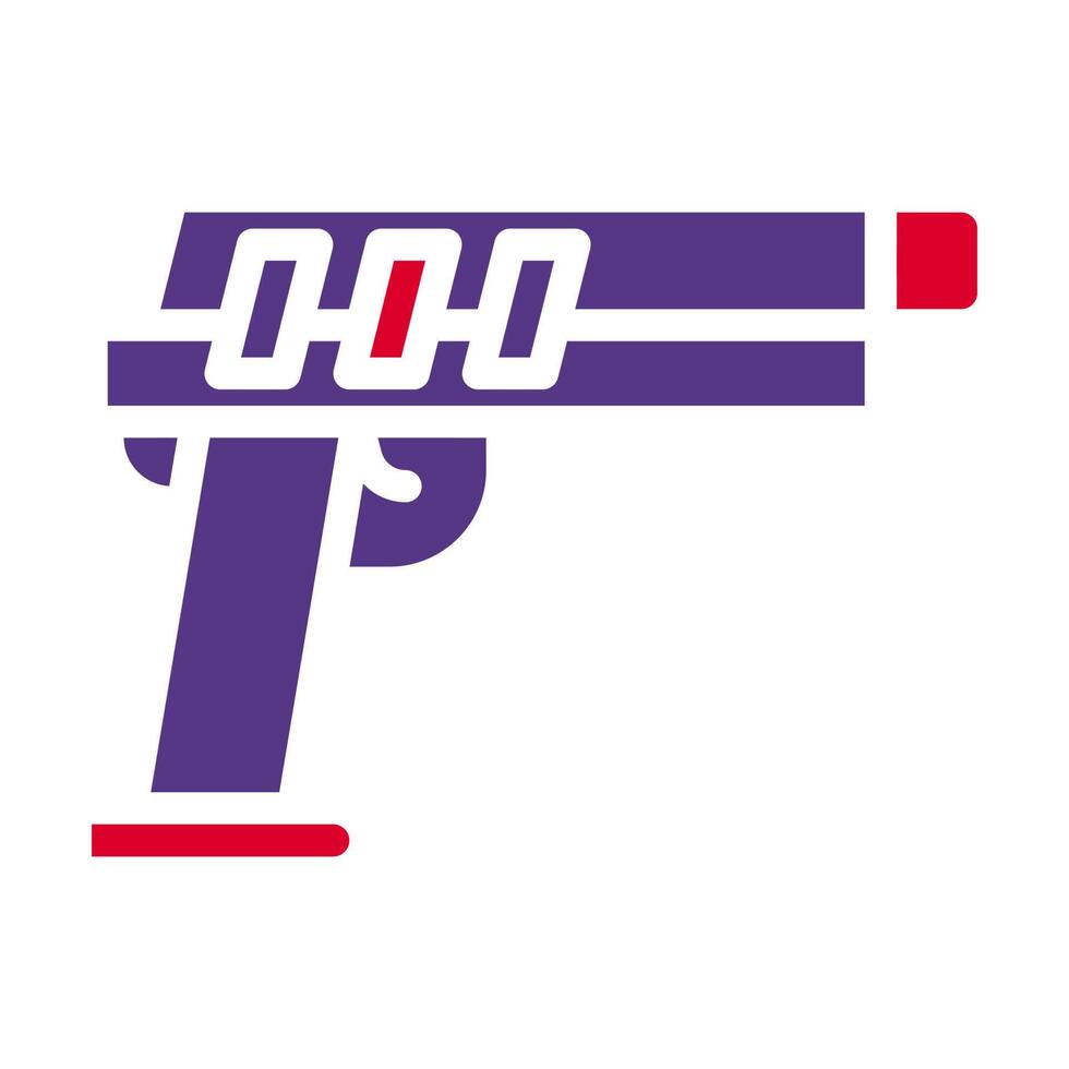 pistola icono sólido rojo púrpura estilo militar ilustración vector Ejército elemento y símbolo Perfecto.