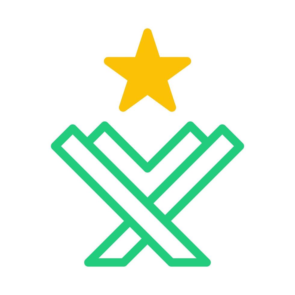 Corán icono duotono verde amarillo estilo Ramadán ilustración vector elemento y símbolo Perfecto.