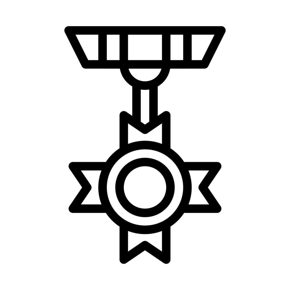 medalla icono contorno estilo militar ilustración vector Ejército elemento y símbolo Perfecto.