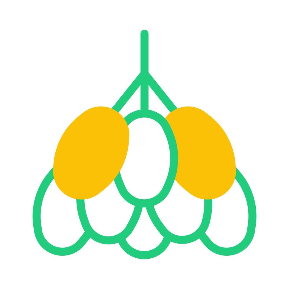 kurma icono duotono verde amarillo estilo Ramadán ilustración vector elemento y símbolo Perfecto.