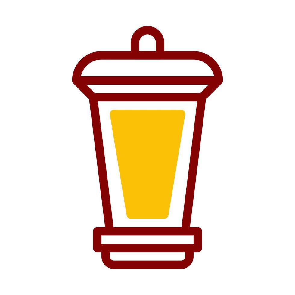 lantern icon duotone red yellow style ramadan illustration vector element and symbol perfect.
