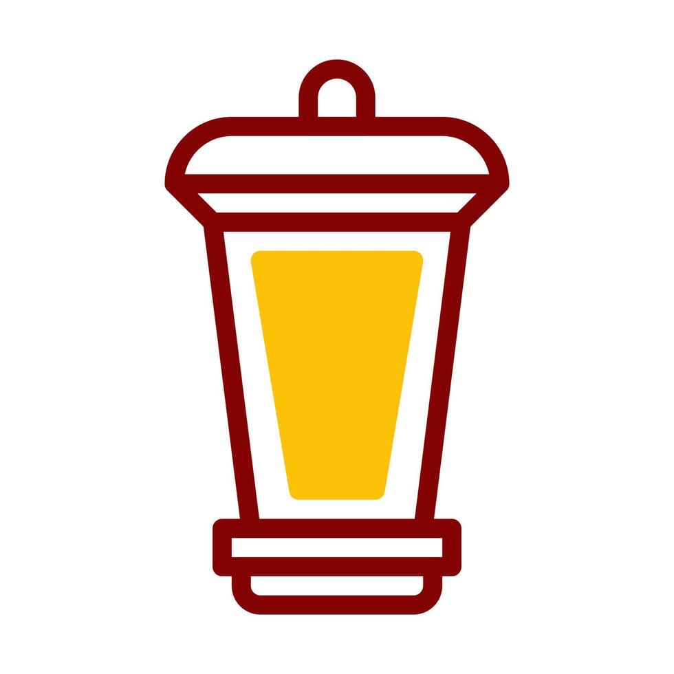 linterna icono duotono rojo amarillo estilo Ramadán ilustración vector elemento y símbolo Perfecto.