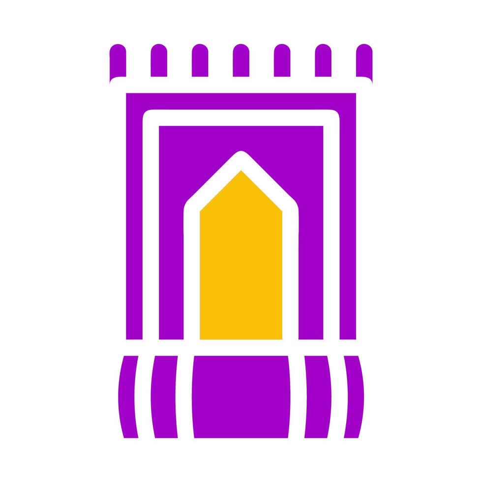 rug icon solid purple yellow style ramadan illustration vector element and symbol perfect.
