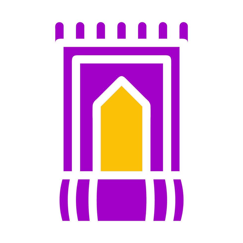 rug icon solid purple yellow style ramadan illustration vector element and symbol perfect.