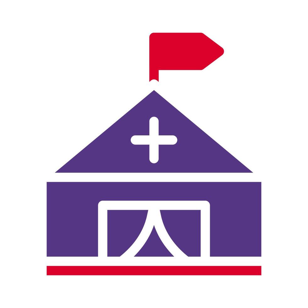 tent icon solid red purple style military illustration vector army element and symbol perfect.
