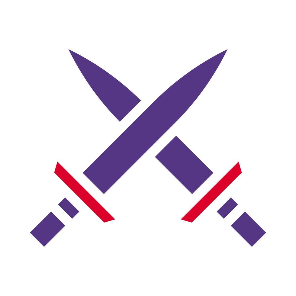 sword icon solid red purple style military illustration vector army element and symbol perfect.