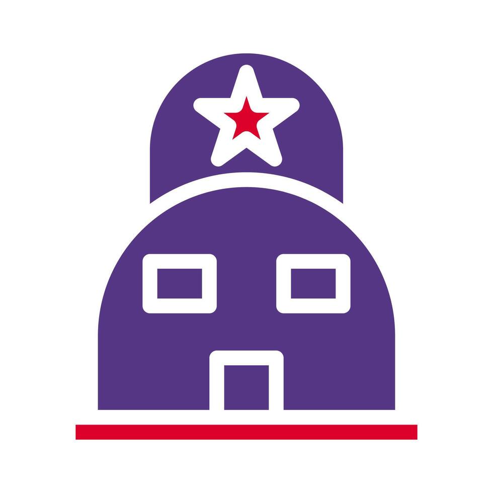 tent icon solid red purple style military illustration vector army element and symbol perfect.