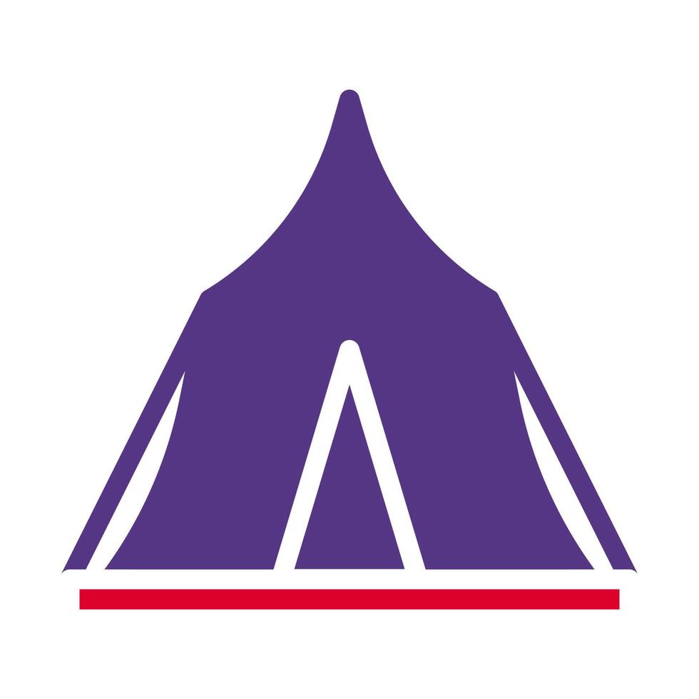 tent icon solid red purple style military illustration vector army element and symbol perfect.