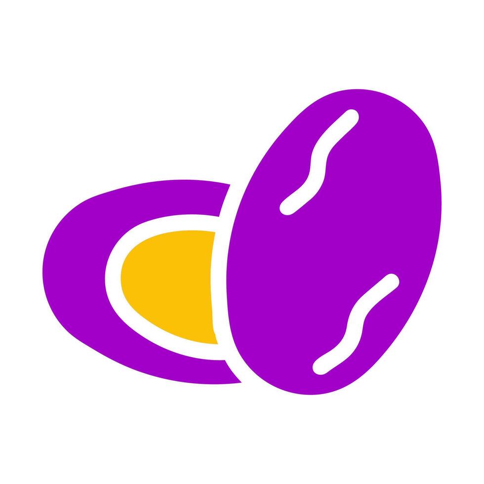 kurma palm icon solid purple yellow style ramadan illustration vector element and symbol perfect.