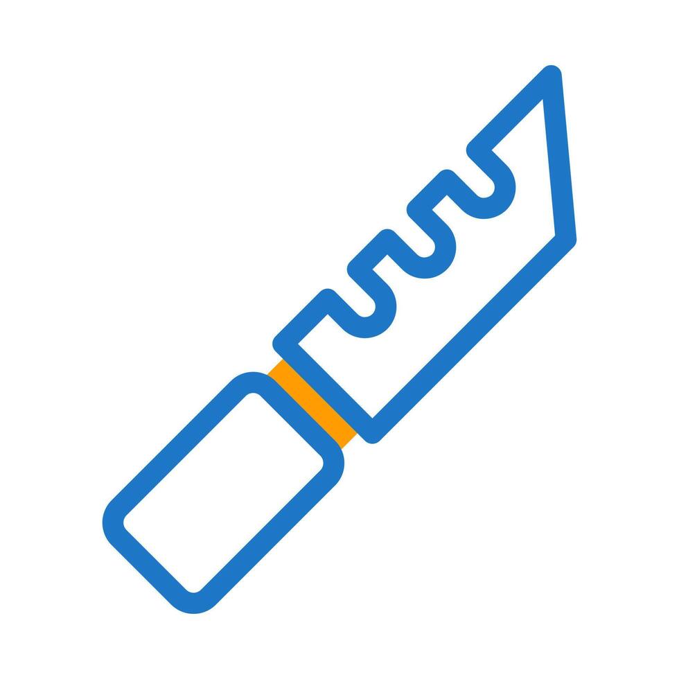 knife icon duotone blue orange style military illustration vector army element and symbol perfect.