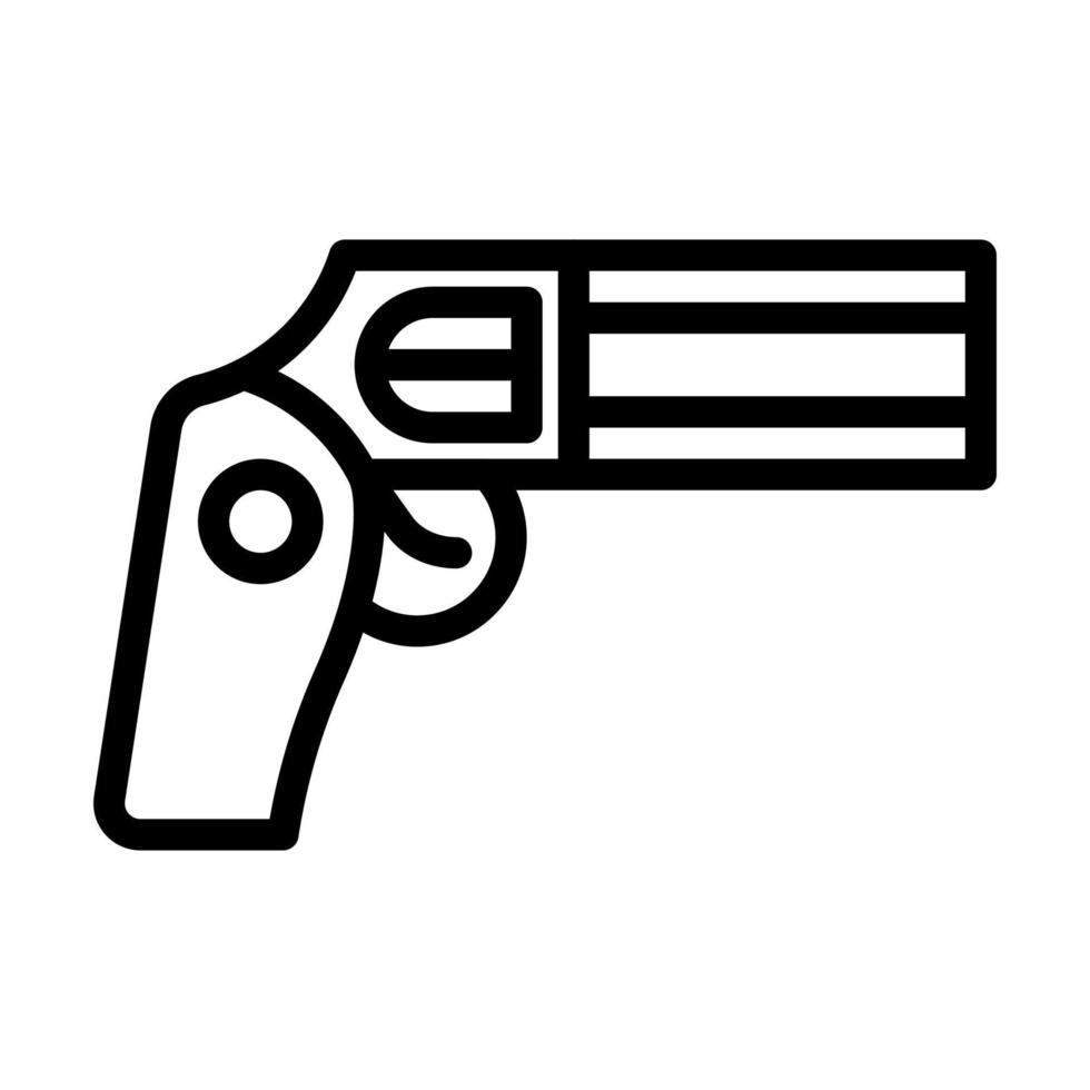 pistola icono contorno estilo militar ilustración vector Ejército elemento y símbolo Perfecto.