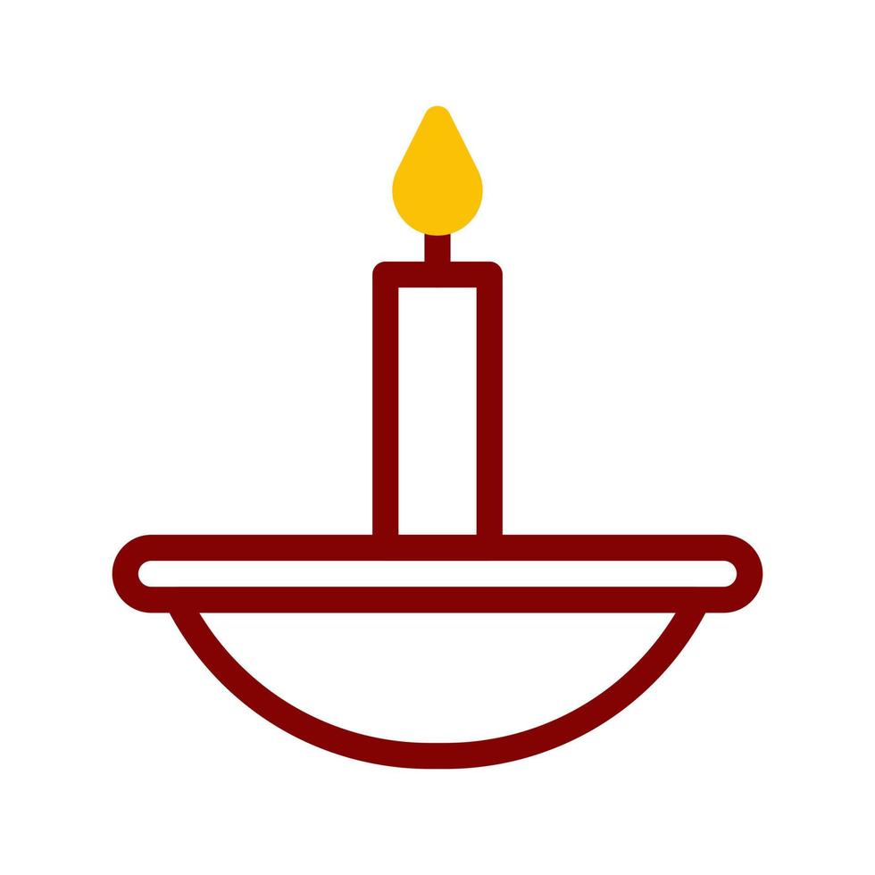 candle icon duotone red yellow style ramadan illustration vector element and symbol perfect.