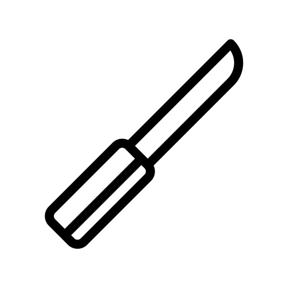 knife icon outline style military illustration vector army element and symbol perfect.