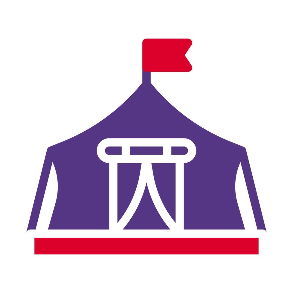 tent icon solid red purple style military illustration vector army element and symbol perfect.