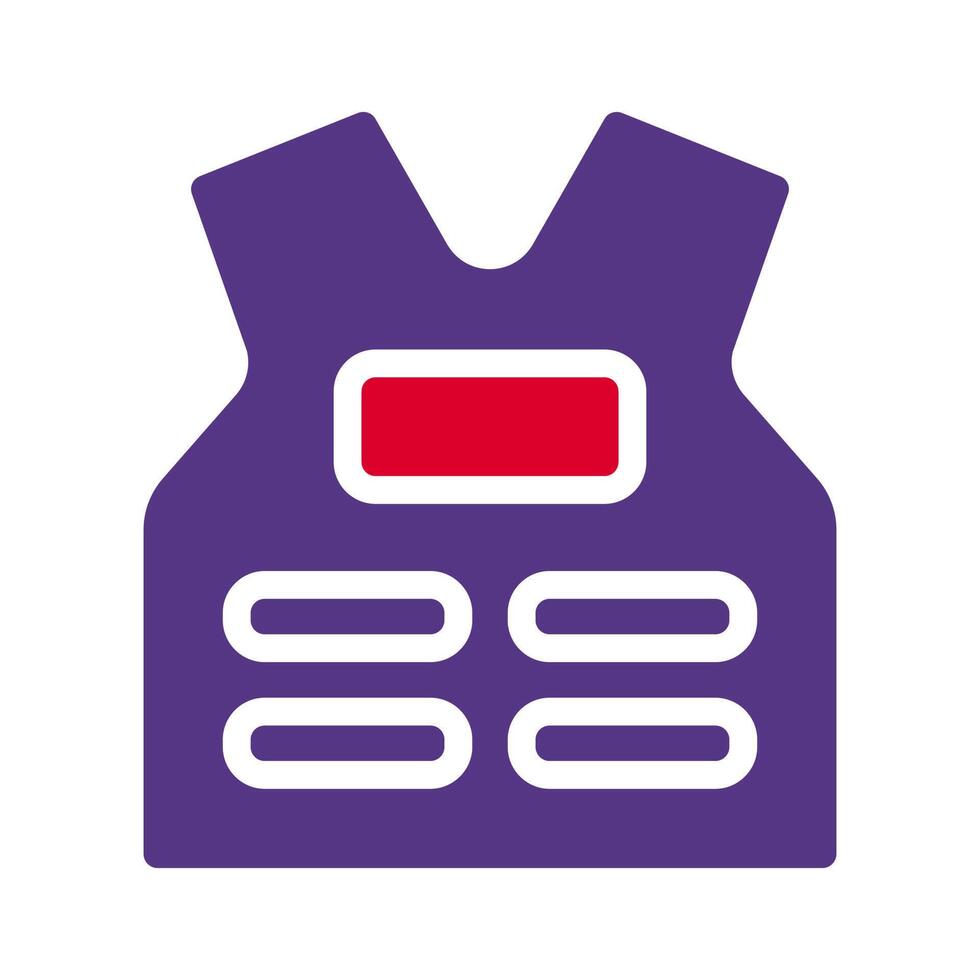 armor icon solid red purple style military illustration vector army element and symbol perfect.