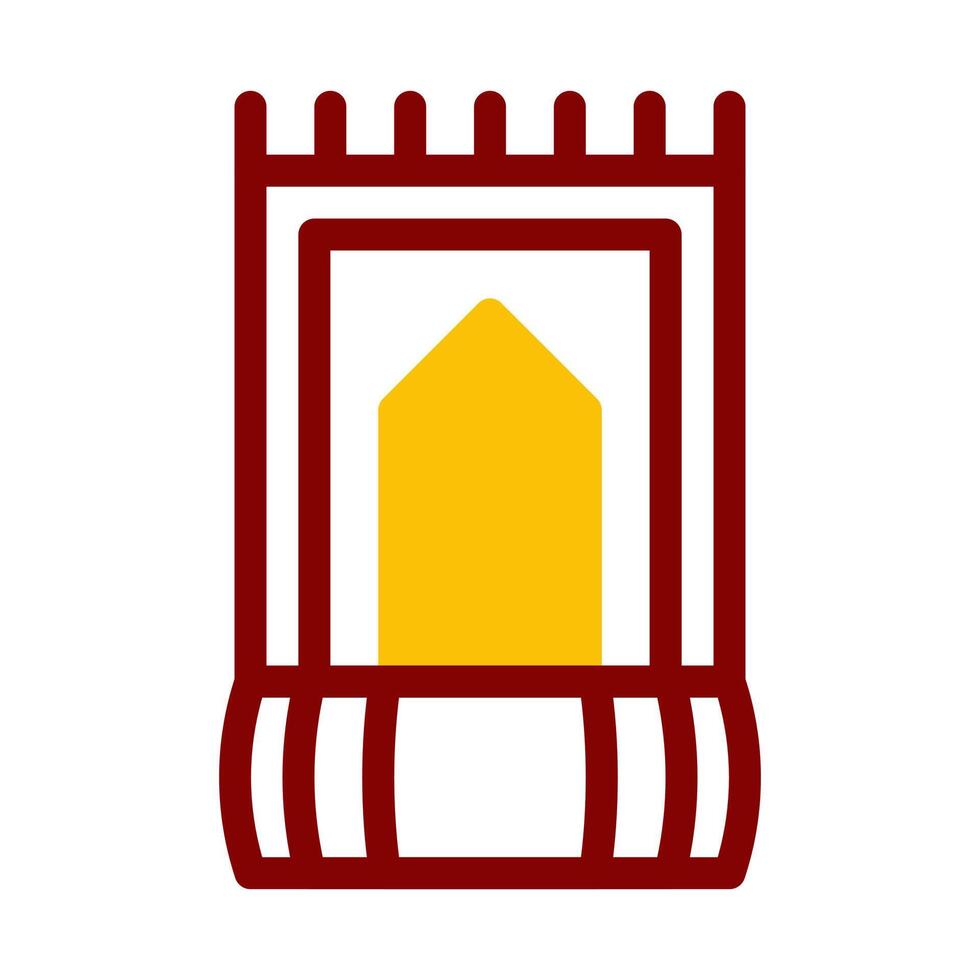 rug icon duotone red yellow style ramadan illustration vector element and symbol perfect.