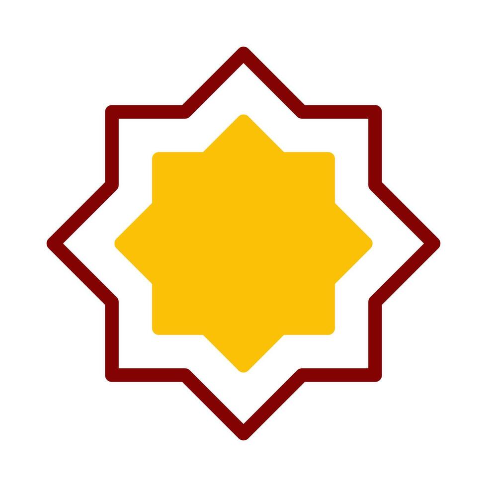 decoration icon duotone red yellow style ramadan illustration vector element and symbol perfect.