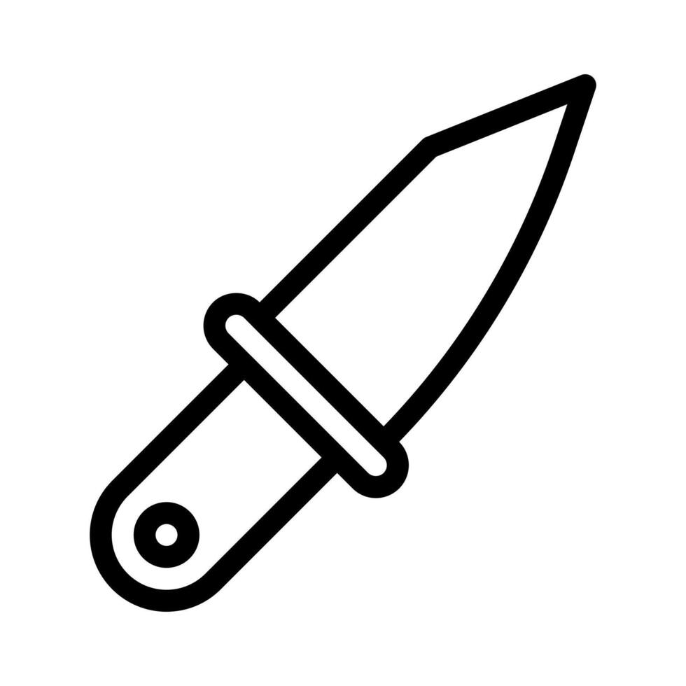 knife icon outline style military illustration vector army element and symbol perfect.