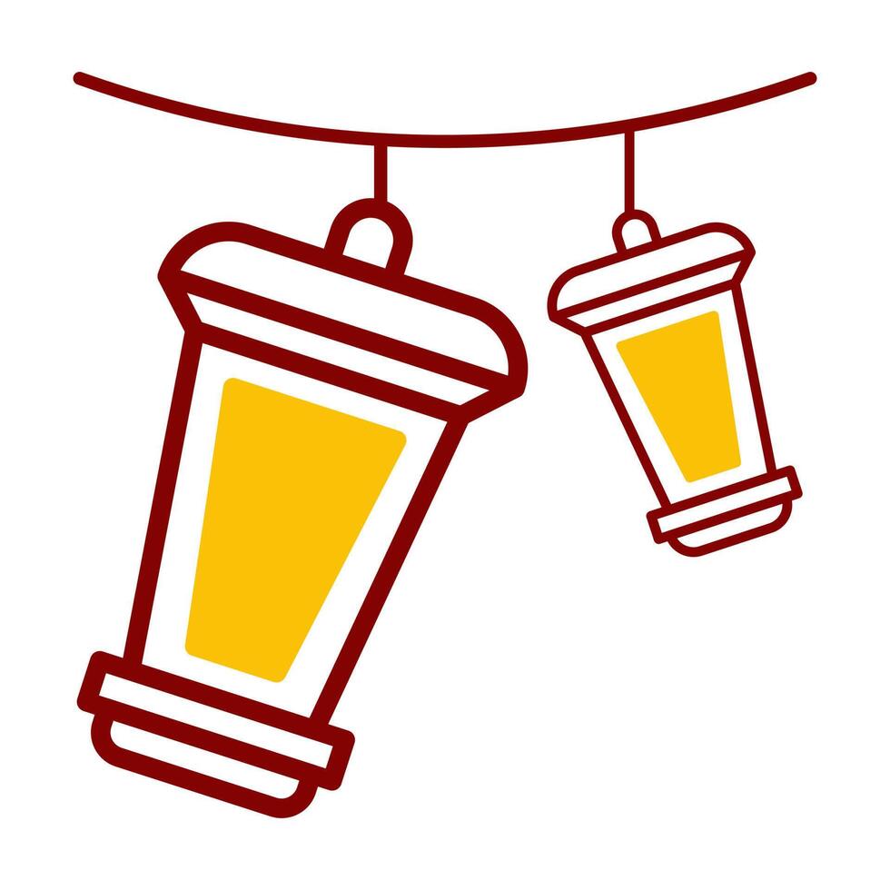 decoration icon duotone red yellow style ramadan illustration vector element and symbol perfect.
