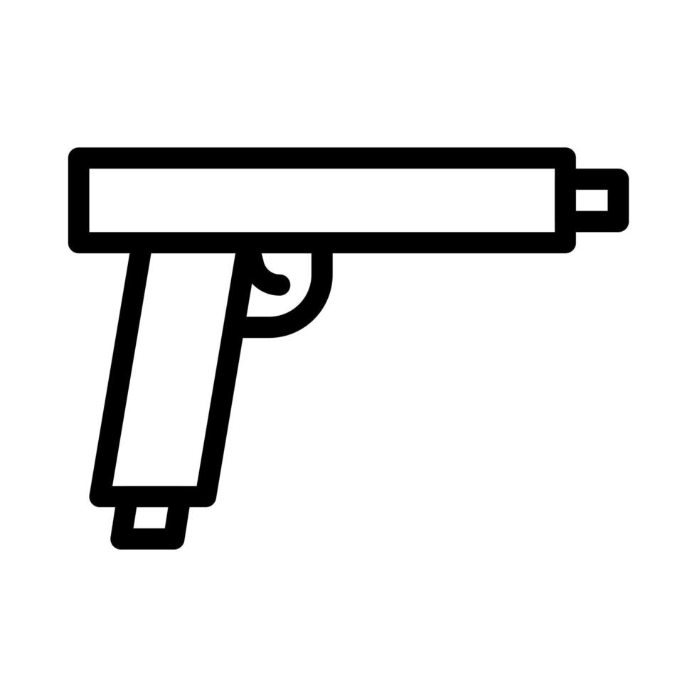 pistola icono contorno estilo militar ilustración vector Ejército elemento y símbolo Perfecto.