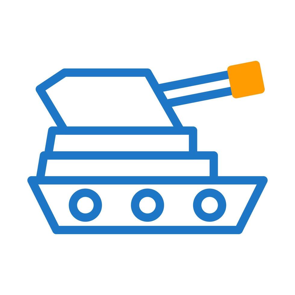 tanque icono duotono azul naranja estilo militar ilustración vector Ejército elemento y símbolo Perfecto.