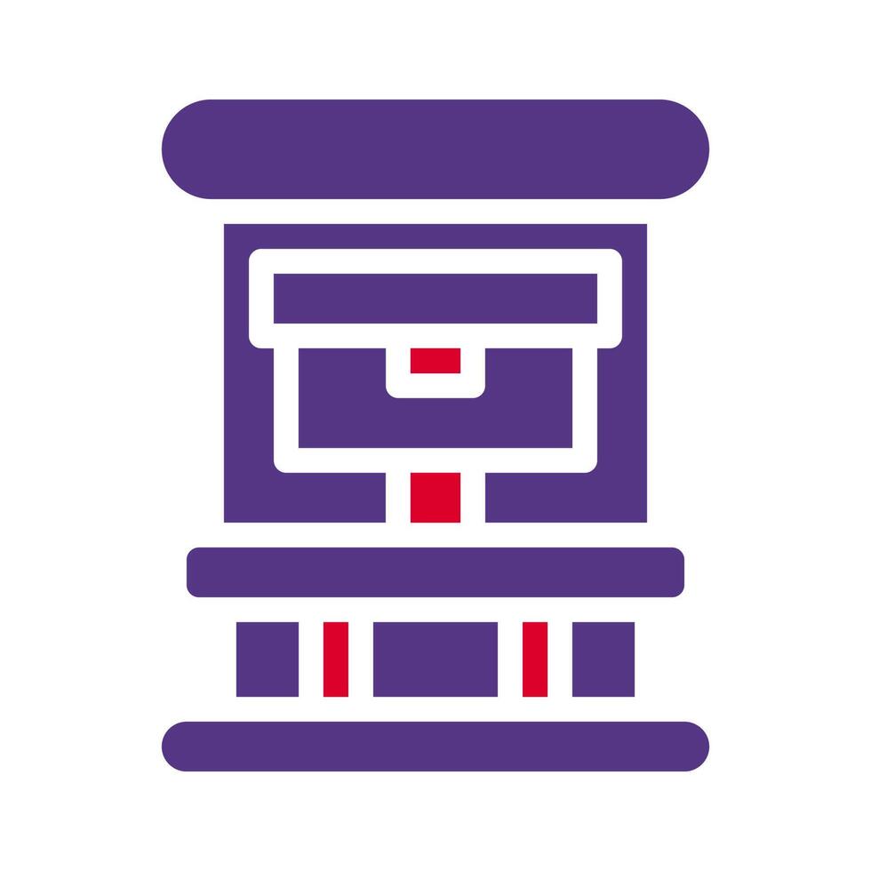 backpack icon solid red purple style military illustration vector army element and symbol perfect.