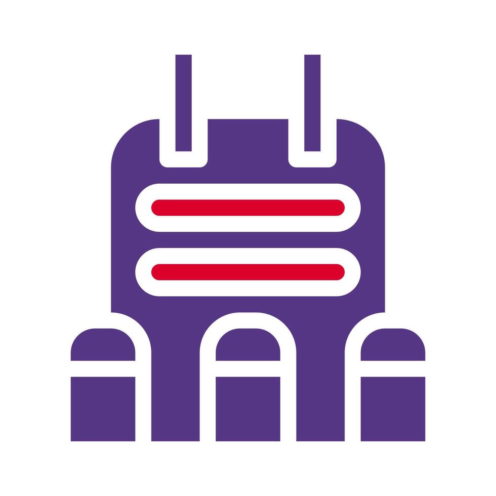 armor icon solid red purple style military illustration vector army element and symbol perfect.