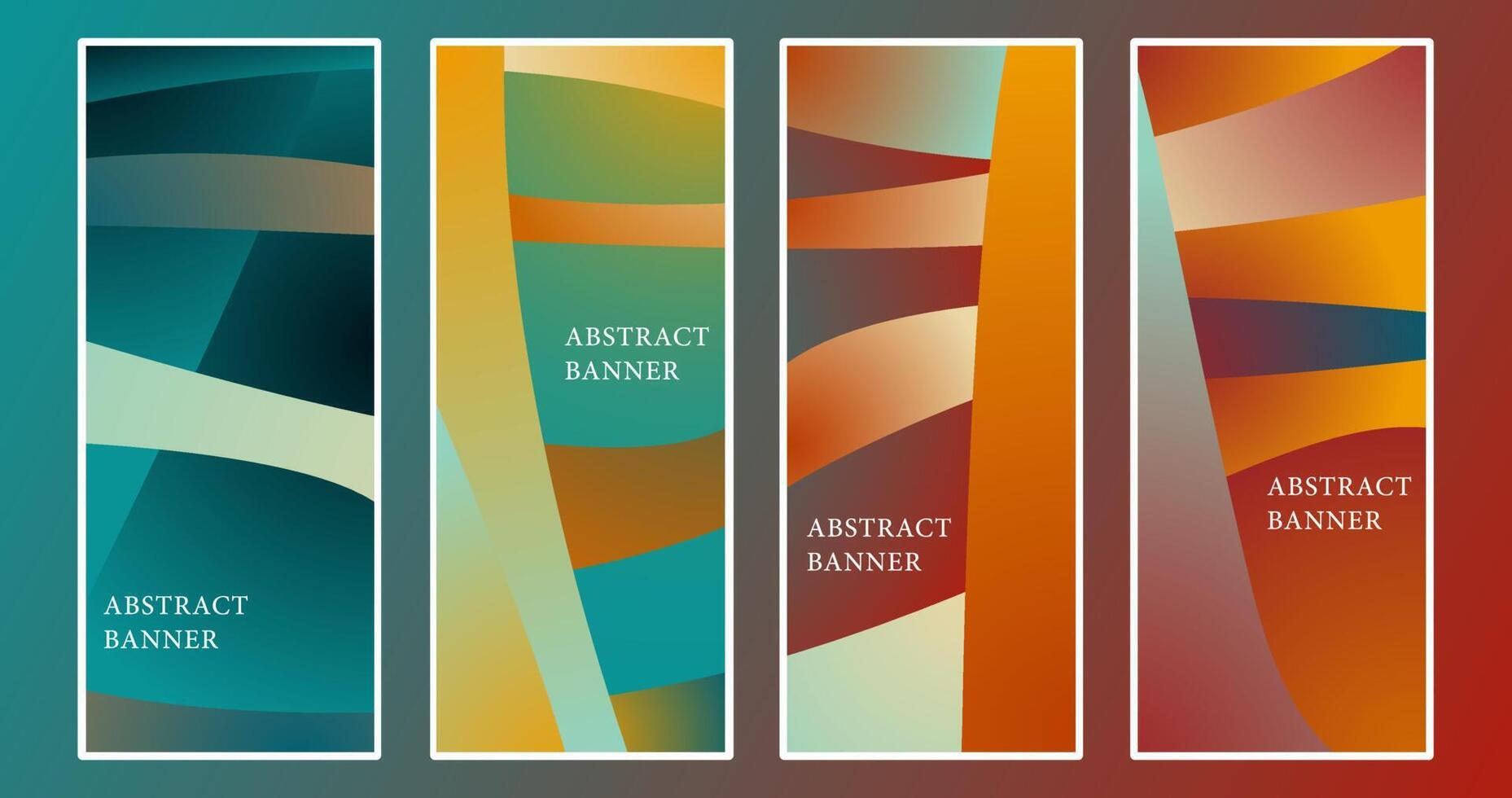 Vector design vertical retro template abstract banner gradient style