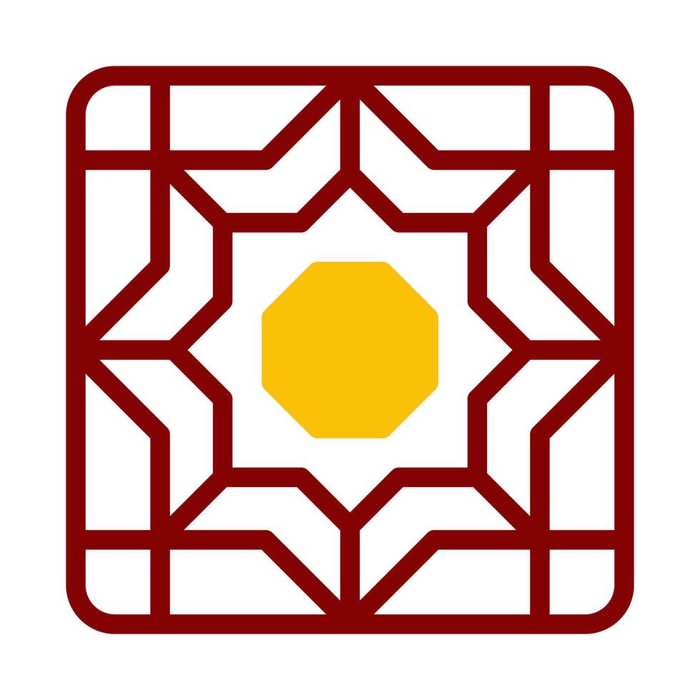 decoration icon duotone red yellow style ramadan illustration vector element and symbol perfect.