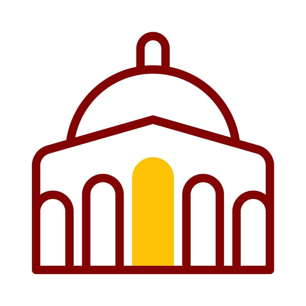 mezquita icono duotono rojo amarillo estilo Ramadán ilustración vector elemento y símbolo Perfecto.