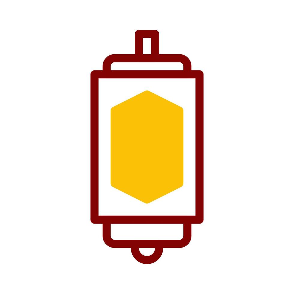 lantern icon duotone red yellow style ramadan illustration vector element and symbol perfect.