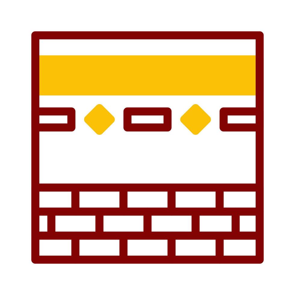 kaaba icon duotone red yellow style ramadan illustration vector element and symbol perfect.