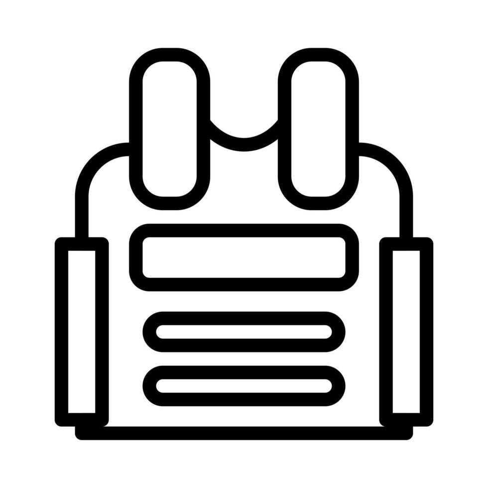 armor icon outline style military illustration vector army element and symbol perfect.