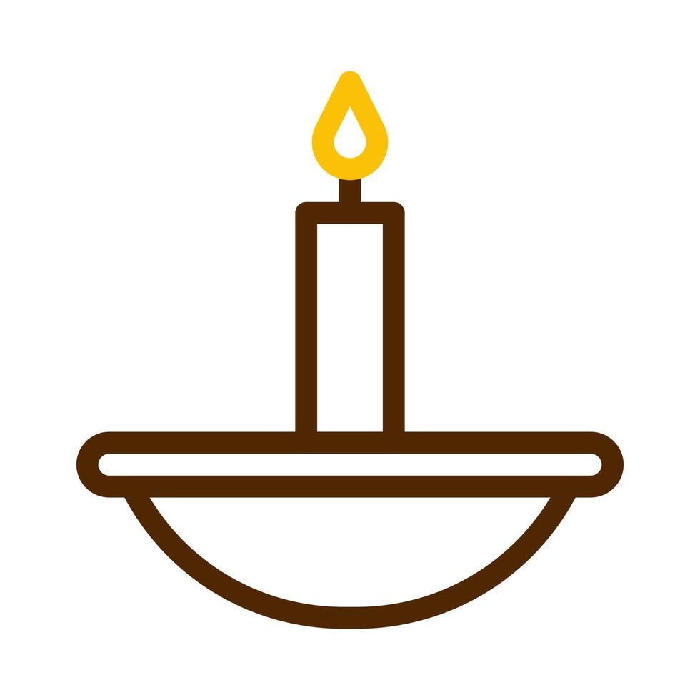 candle icon duocolor brown yellow style ramadan illustration vector element and symbol perfect.