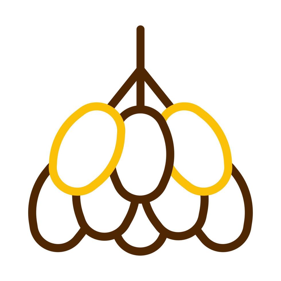 kurma icon duocolor brown yellow style ramadan illustration vector element and symbol perfect.