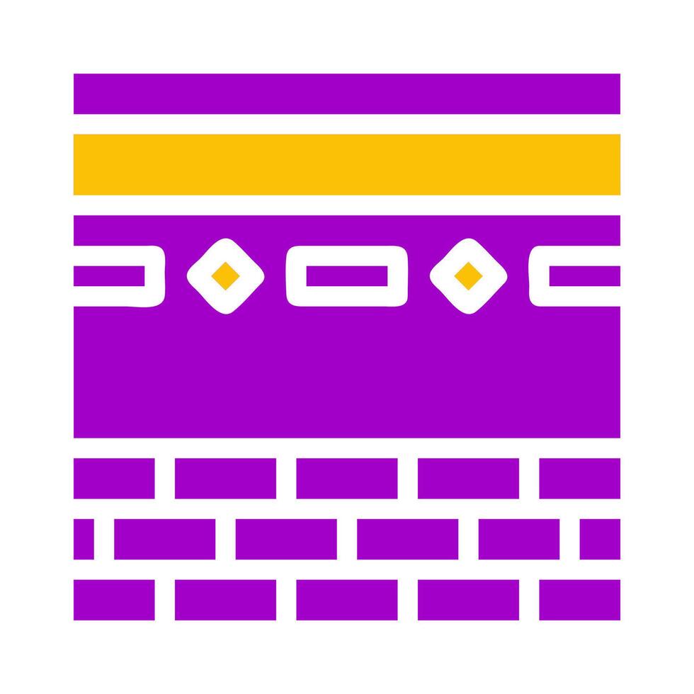 kaaba icon solid purple yellow style ramadan illustration vector element and symbol perfect.
