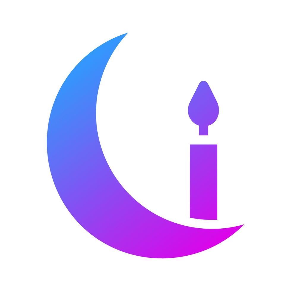 candle icon solid gradient purple style ramadan illustration vector element and symbol perfect.