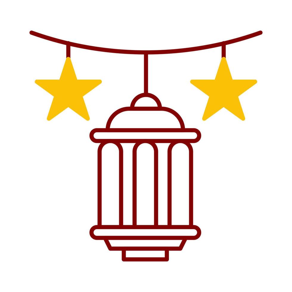decoration icon duotone red yellow style ramadan illustration vector element and symbol perfect.