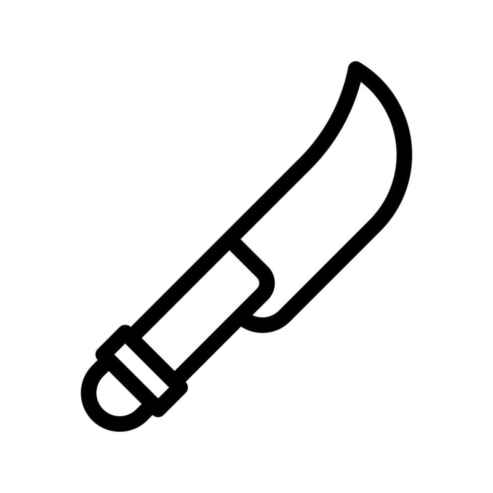 knife icon outline style military illustration vector army element and symbol perfect.