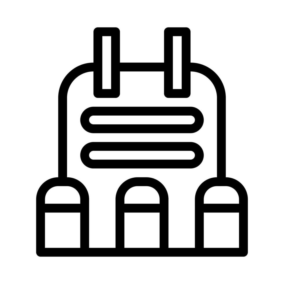 armor icon outline style military illustration vector army element and symbol perfect.