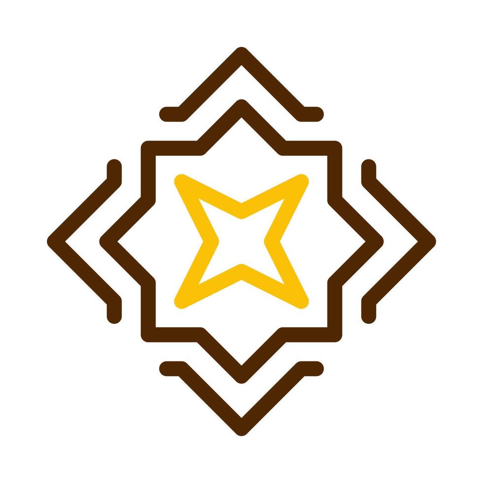 decoration icon duocolor brown yellow style ramadan illustration vector element and symbol perfect.